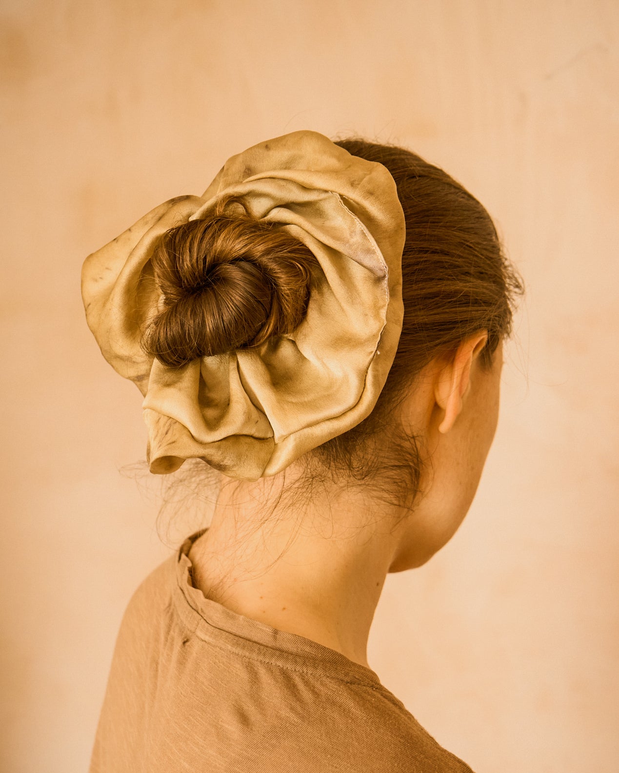 Organic UK Peace Silk Oversized Scrunchie