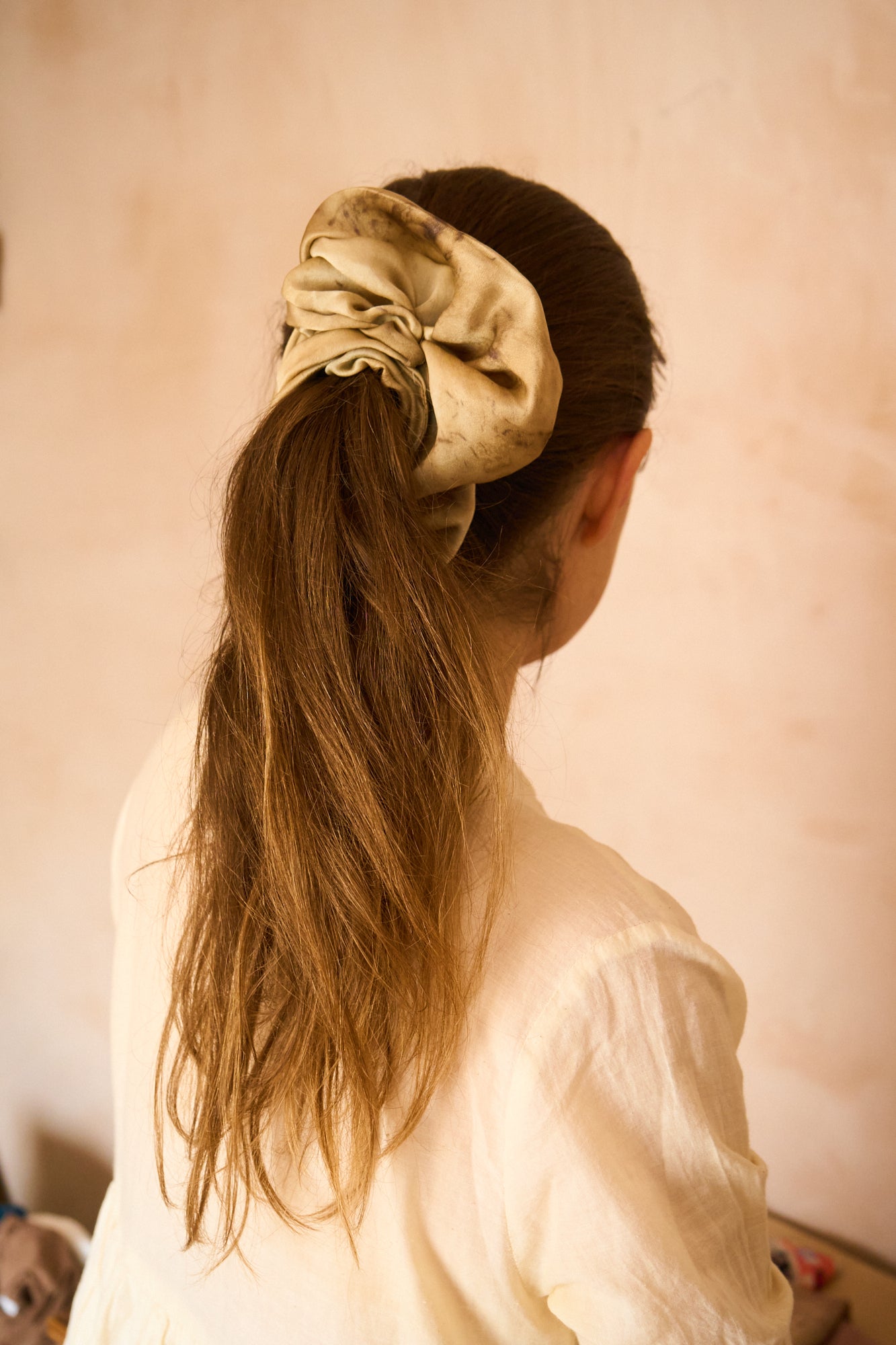 Organic UK Peace Silk Oversized Scrunchie