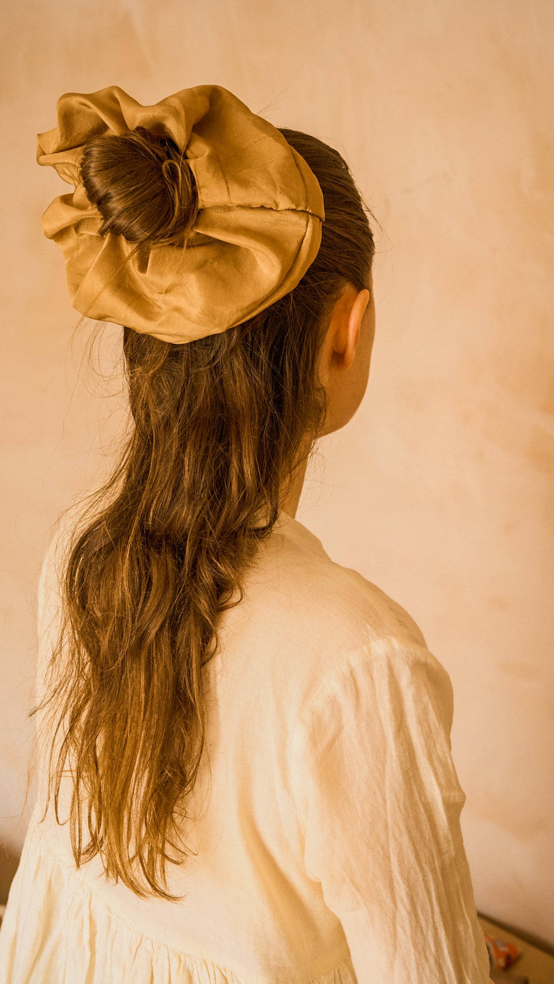 Organic UK Peace Silk Oversized Scrunchie