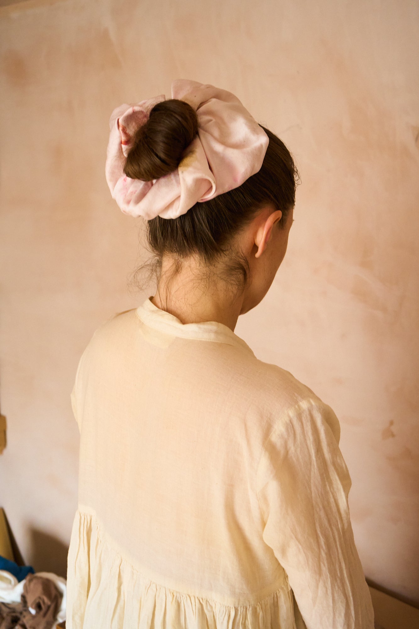 Organic UK Peace Silk Oversized Scrunchie