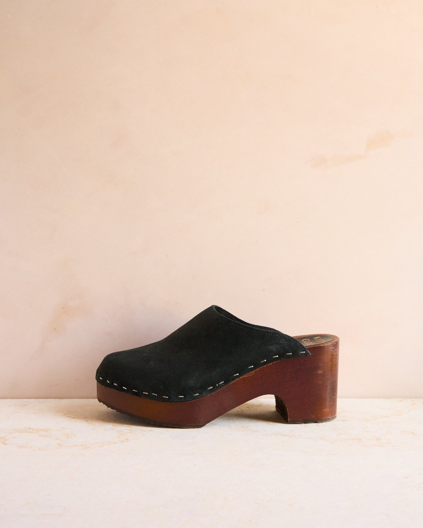 Onyx Suede Platform Klassisk Clog