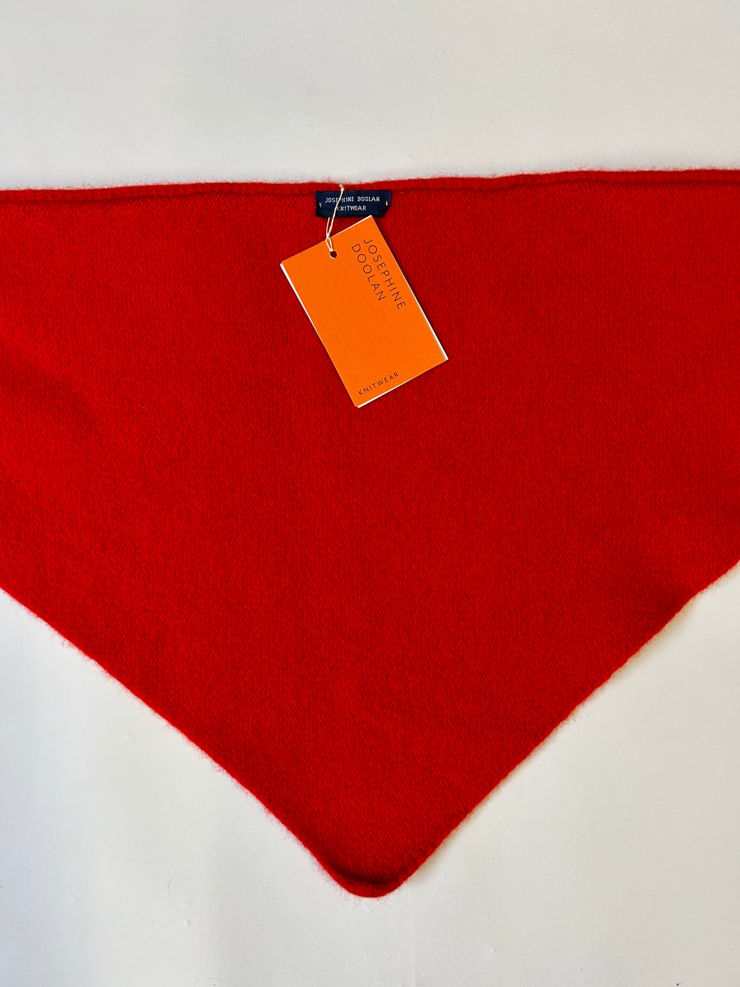 Merino Wool Neckerchief Bandana in Poppy Red