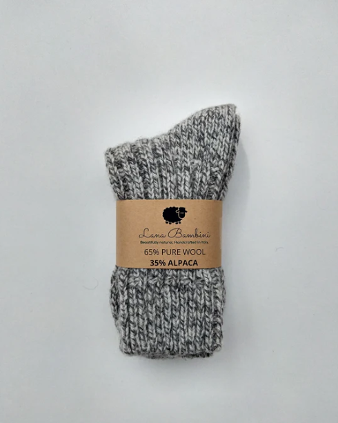 Lana Bambini Wool and Alpaca Ash Maria Socks