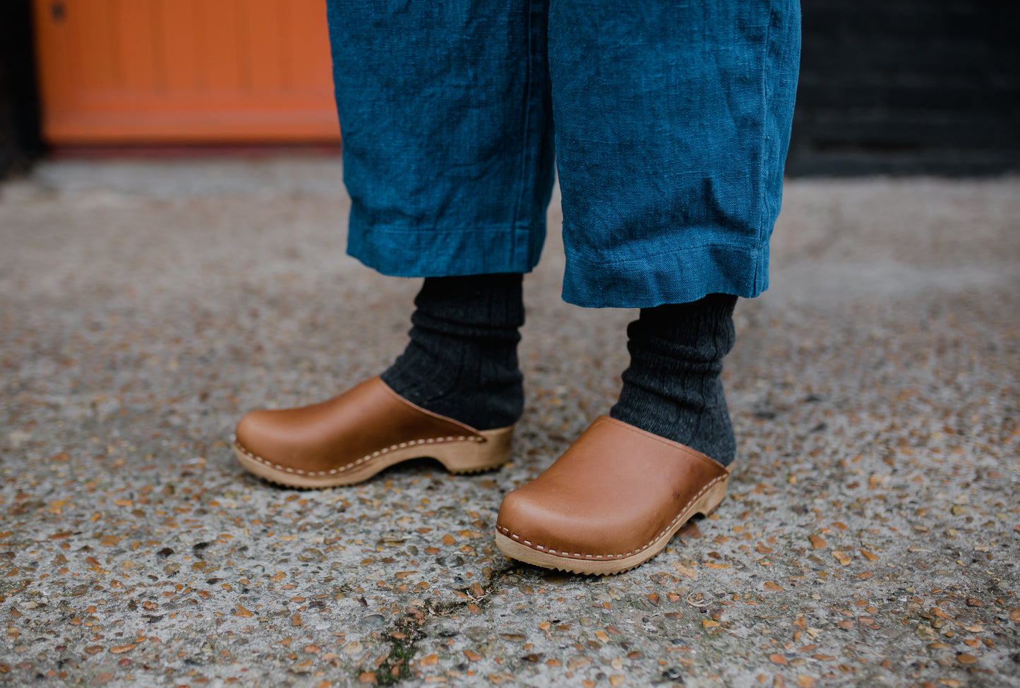 cacao low heel klassisk classic mule swedish clogs