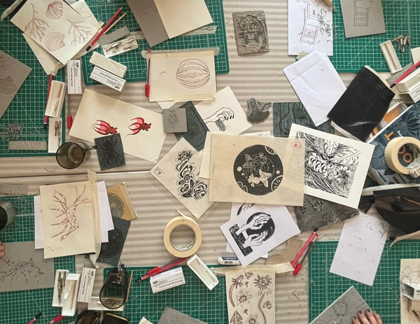 WORKSHOP | Daisy Does Lino | Jack in the Green Lino Printing!