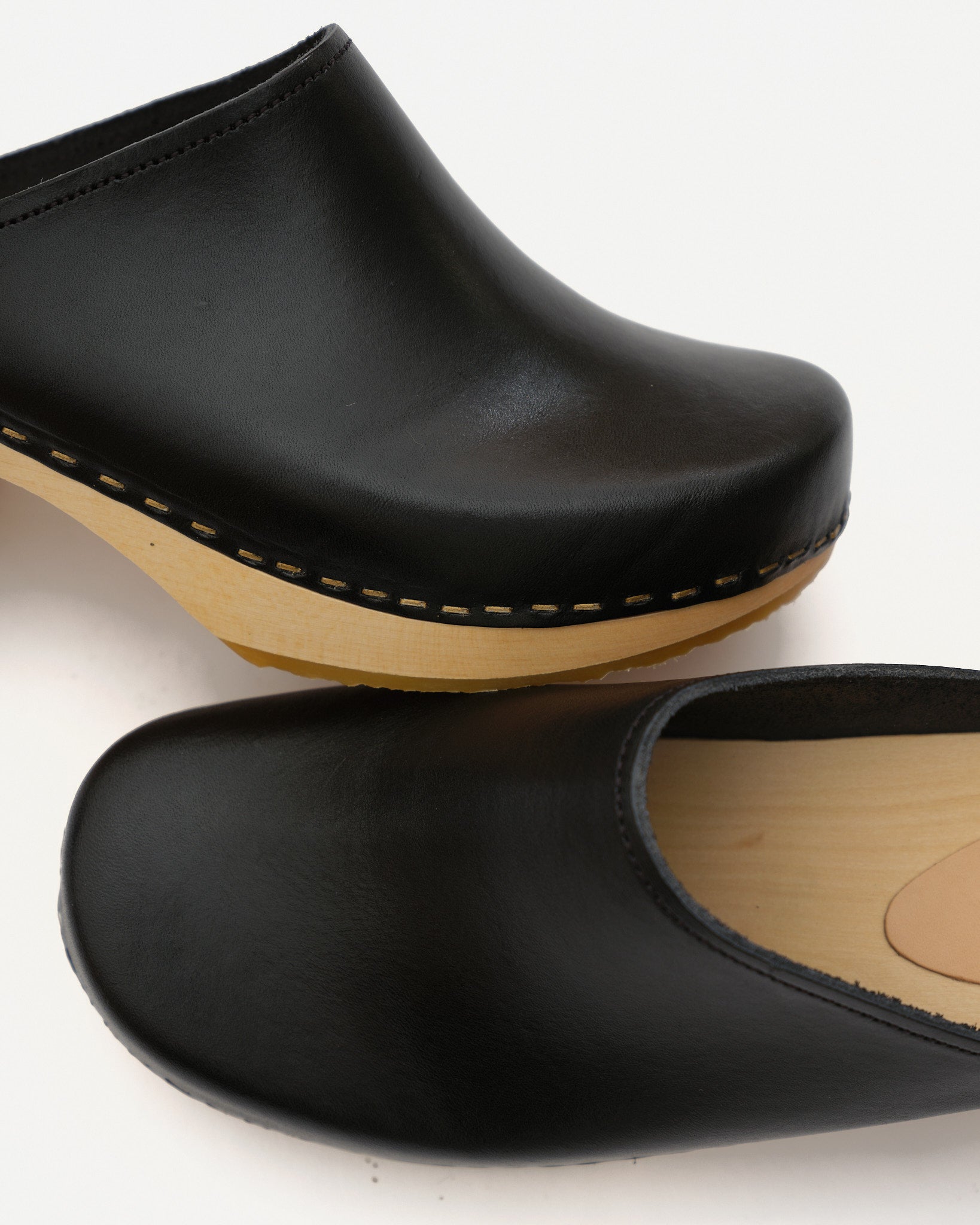 Kit Clogs Black Wooden Leather Clog – KIT + CLOGS STUDIO