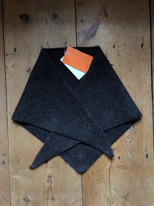 Merino Wool Neckerchief Bandana in Porcupine Brown