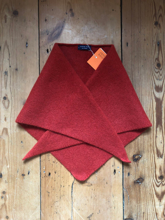Merino Wool Neckerchief Bandana in Dulse red