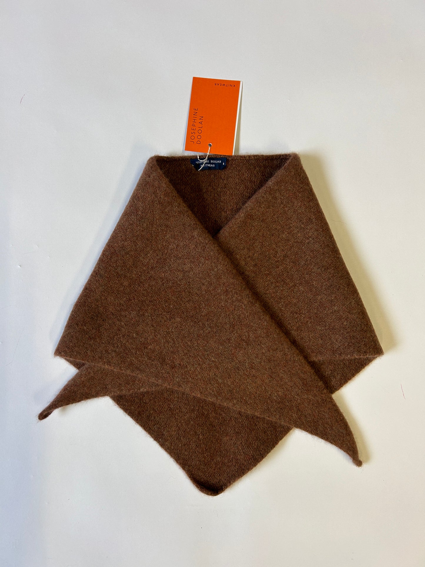 Merino Neckerchief in Hazelnut Brown