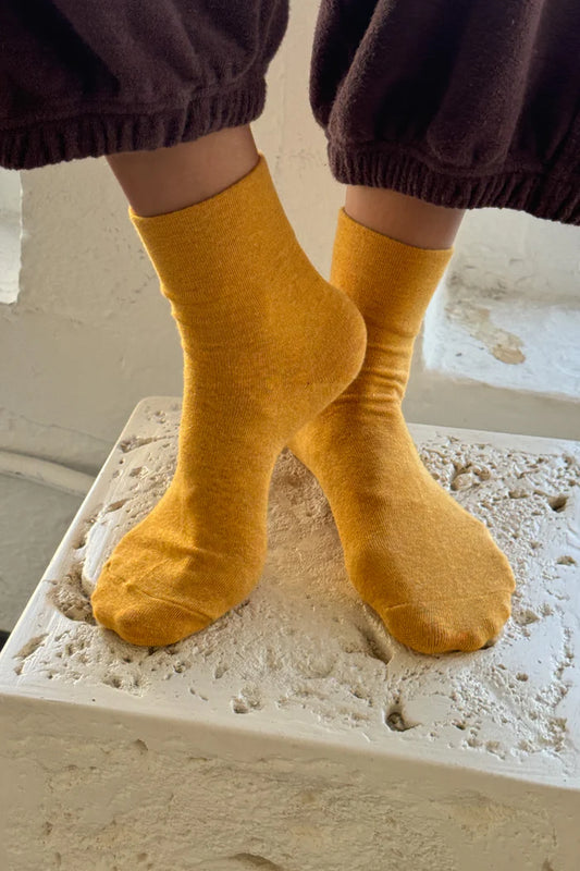 Le Bon Shoppe Sneaker Socks in Marigold