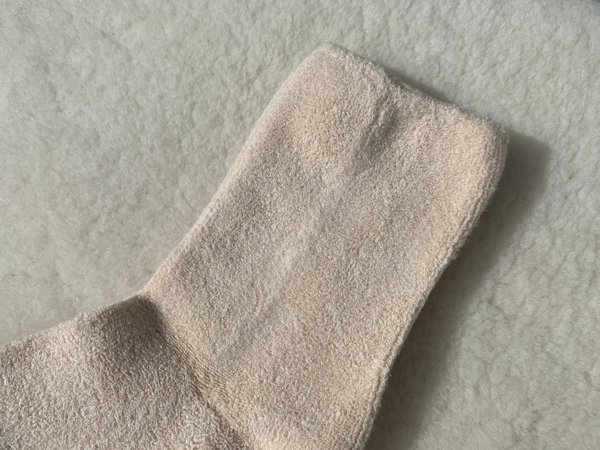 cloud socks in ecru by le bon shoppe