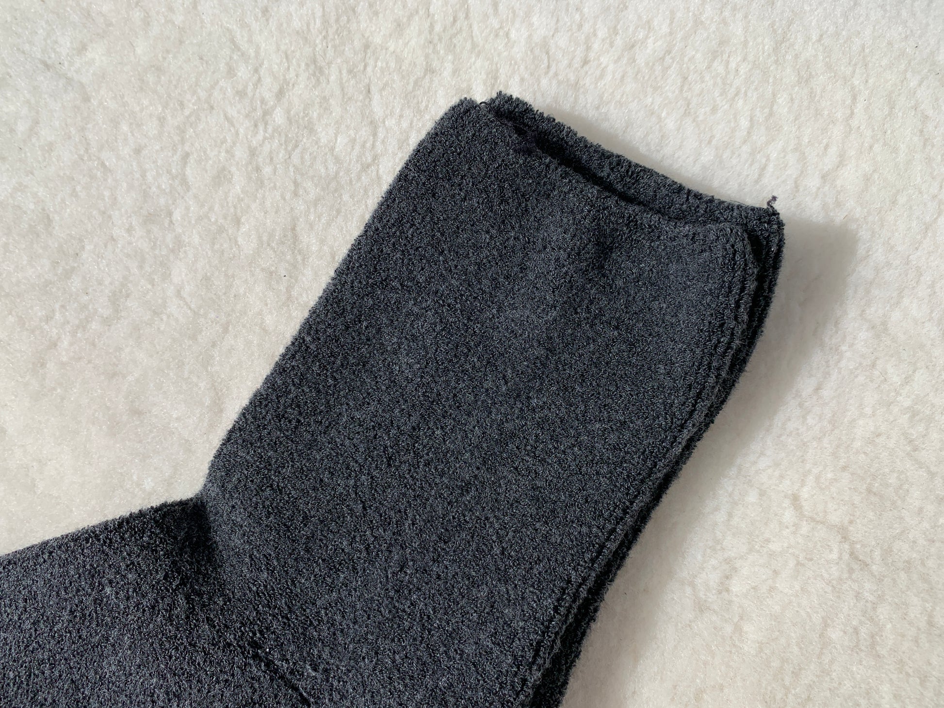 cloud socks in charcoal by le bon shoppe