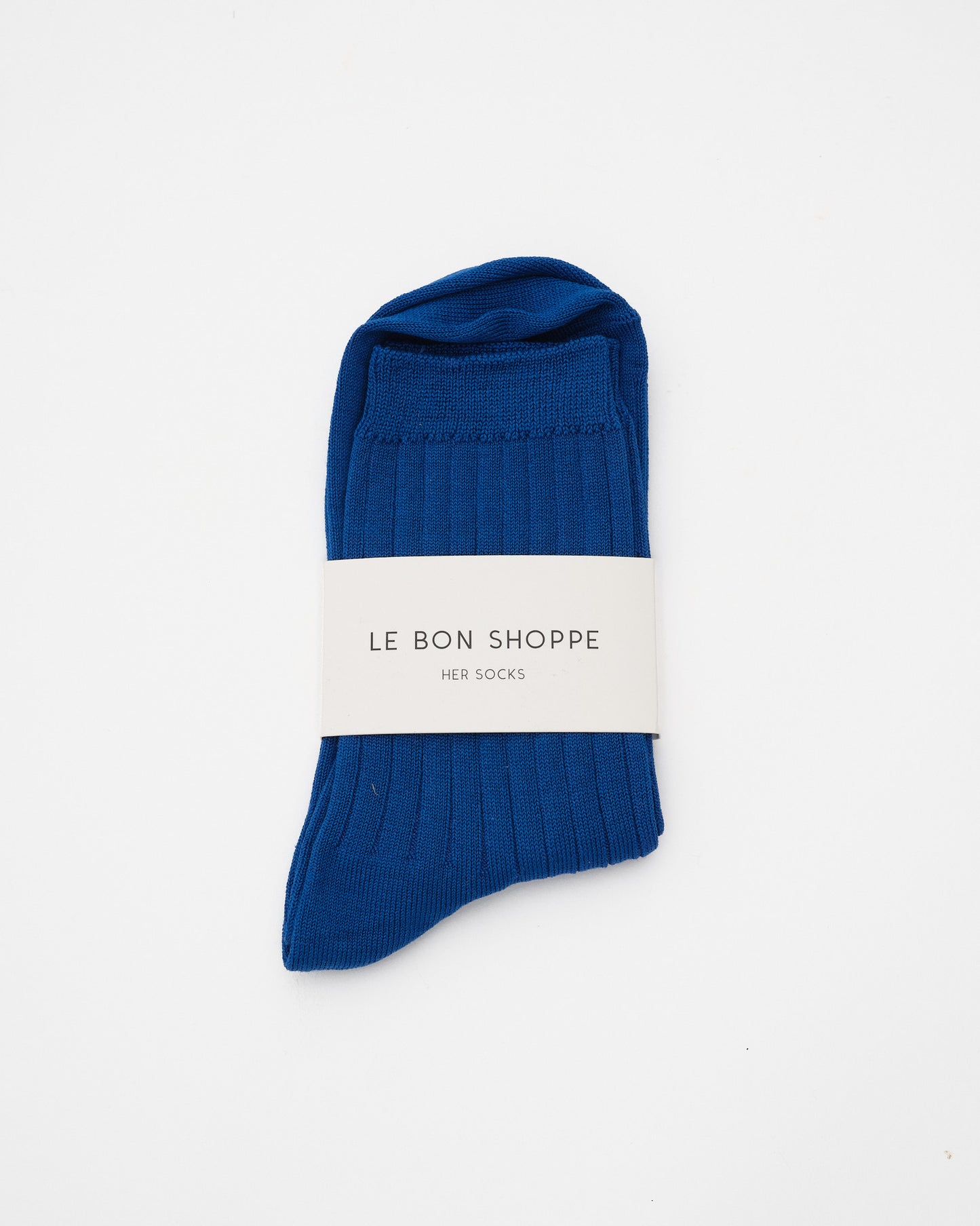 Her Socks in Cobalt