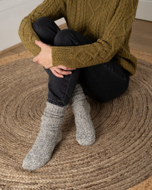 Lana Bambini Wool and Alpaca Ash Maria Socks