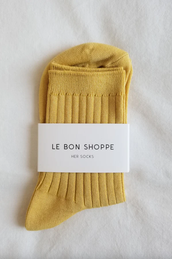 Her Socks in Buttercup