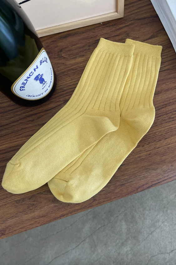 Her Socks in Buttercup