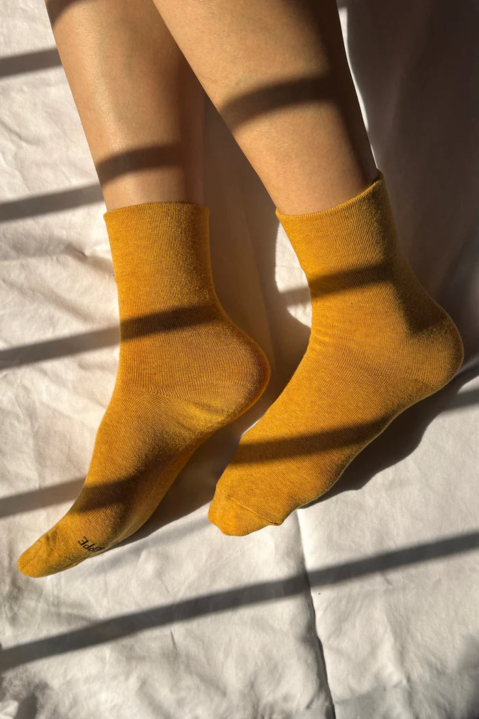 Le Bon Shoppe Sneaker Socks in Marigold