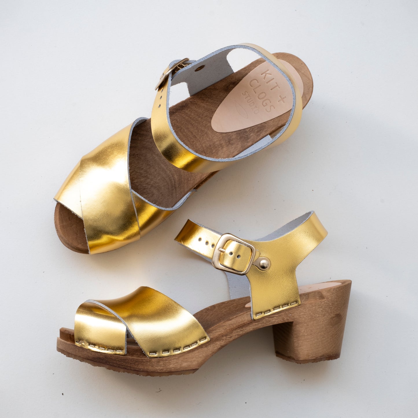 Gold Mid Dansare Clog