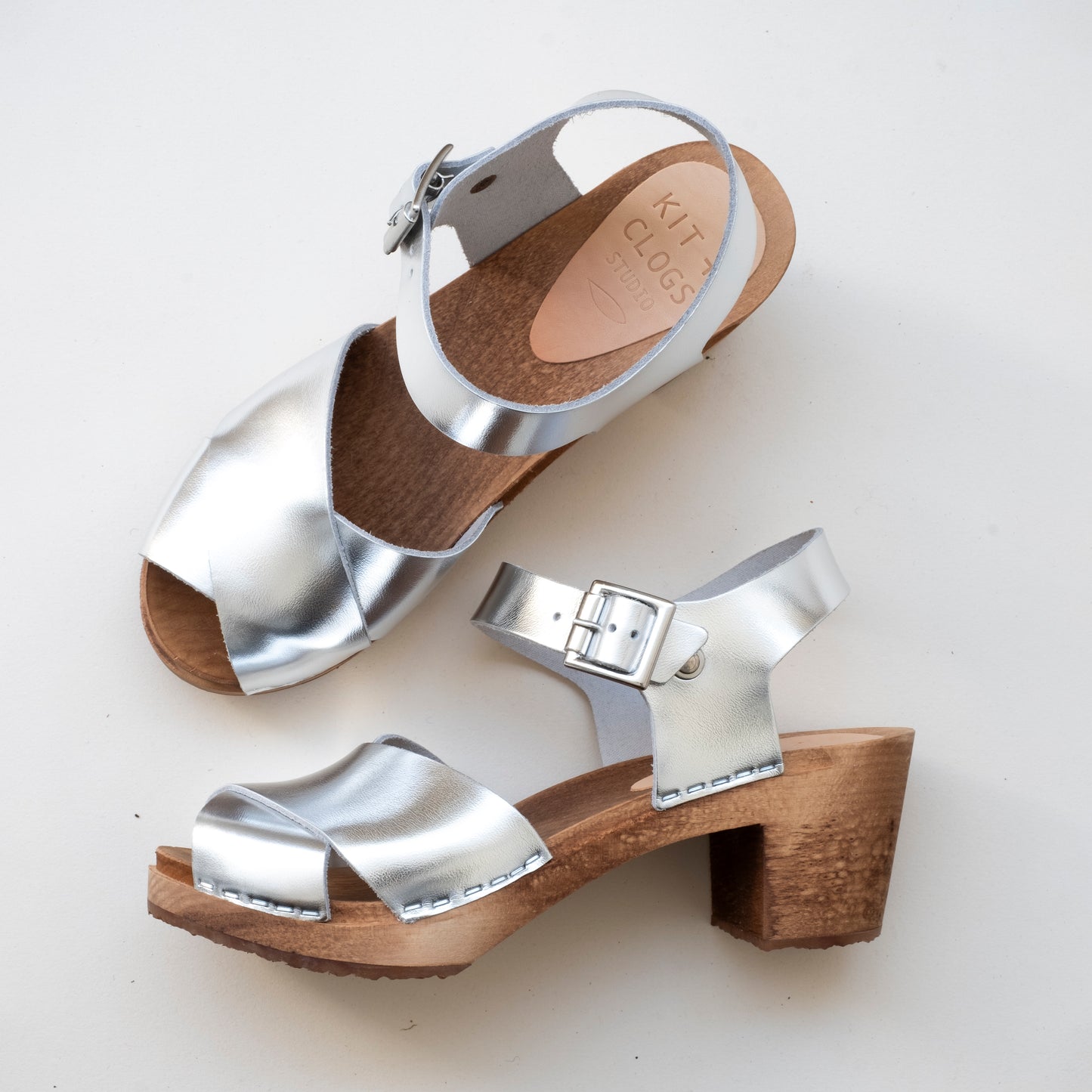 Silver Mid Dansare Clog