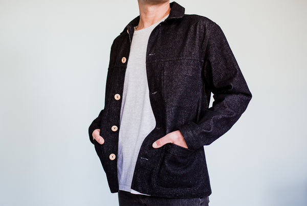 Black denim unisex KIT jacket