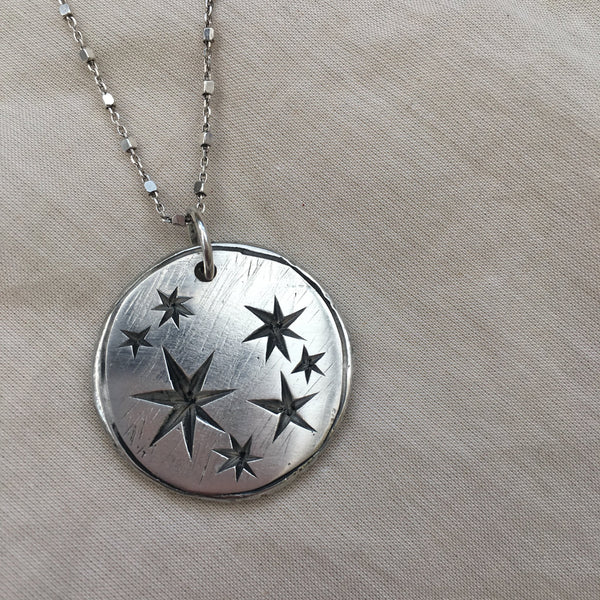 Seren Star Constellation Large Coin Necklace