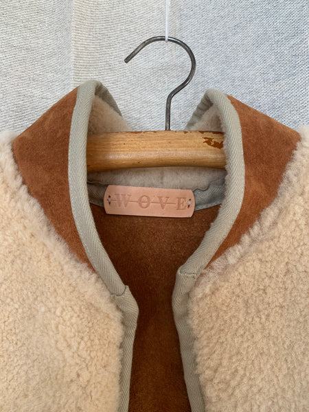 handmade reversible sheepskin waistcoat