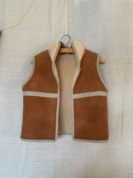 handmade reversible sheepskin waistcoat