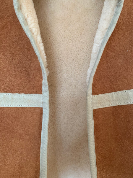 handmade reversible sheepskin waistcoat