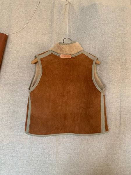 handmade reversible sheepskin waistcoat