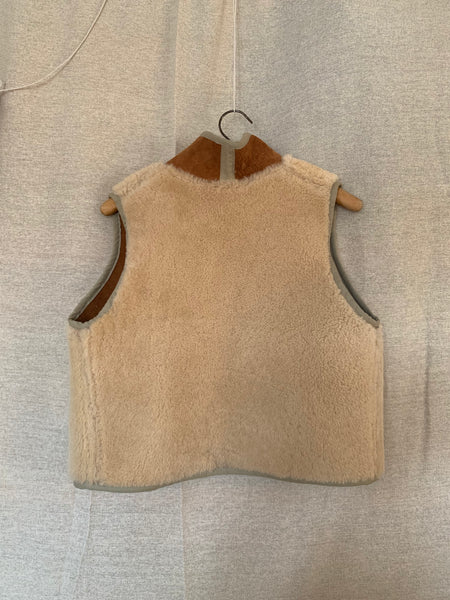 handmade reversible sheepskin waistcoat