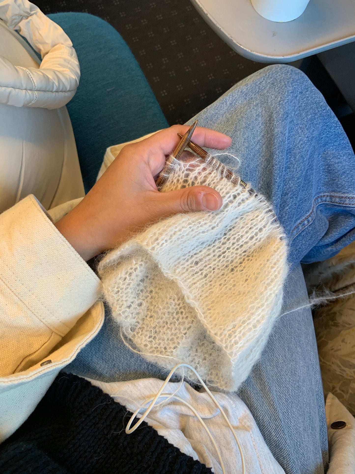 Hand-knitted Cloud Scrunchie