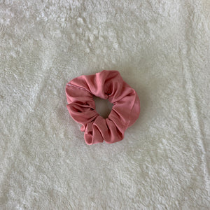 Naturally dyed pink scrunchie