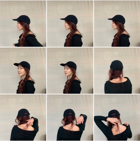 Knitted Black Recycled Six Panel Cap