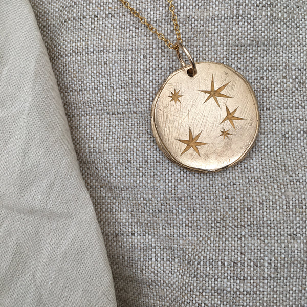 Seren Star Constellation Large Coin Necklace